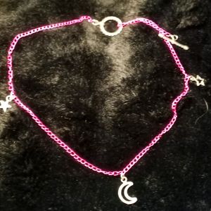 Moon and stars necklace